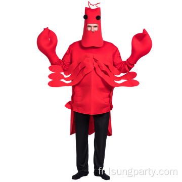 Costume de homard drôle pour la fête à thème